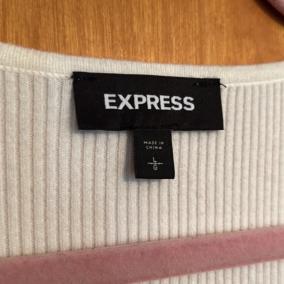White Express Scoop-Neck Sweater - Picture 2 of 6
